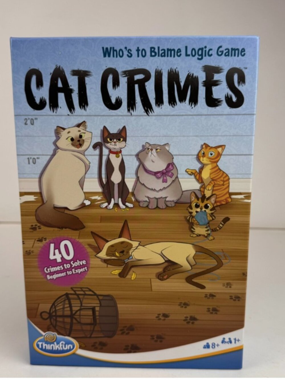 ThinkFun Cat Crimes Who's to Blame Logic Game Complete 40 Crimes